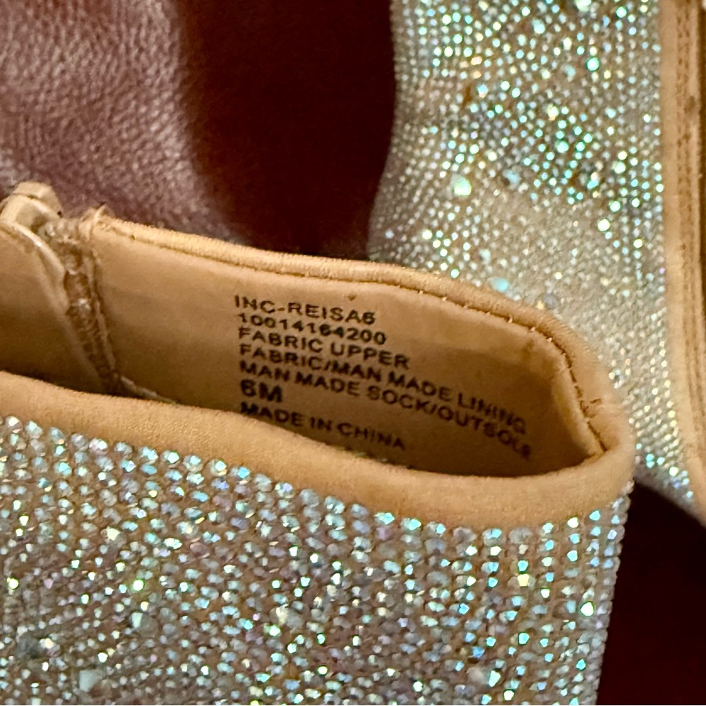 INC International Concepts Sparkling Rhinestone Heeled Boots - Picture 5 of 13